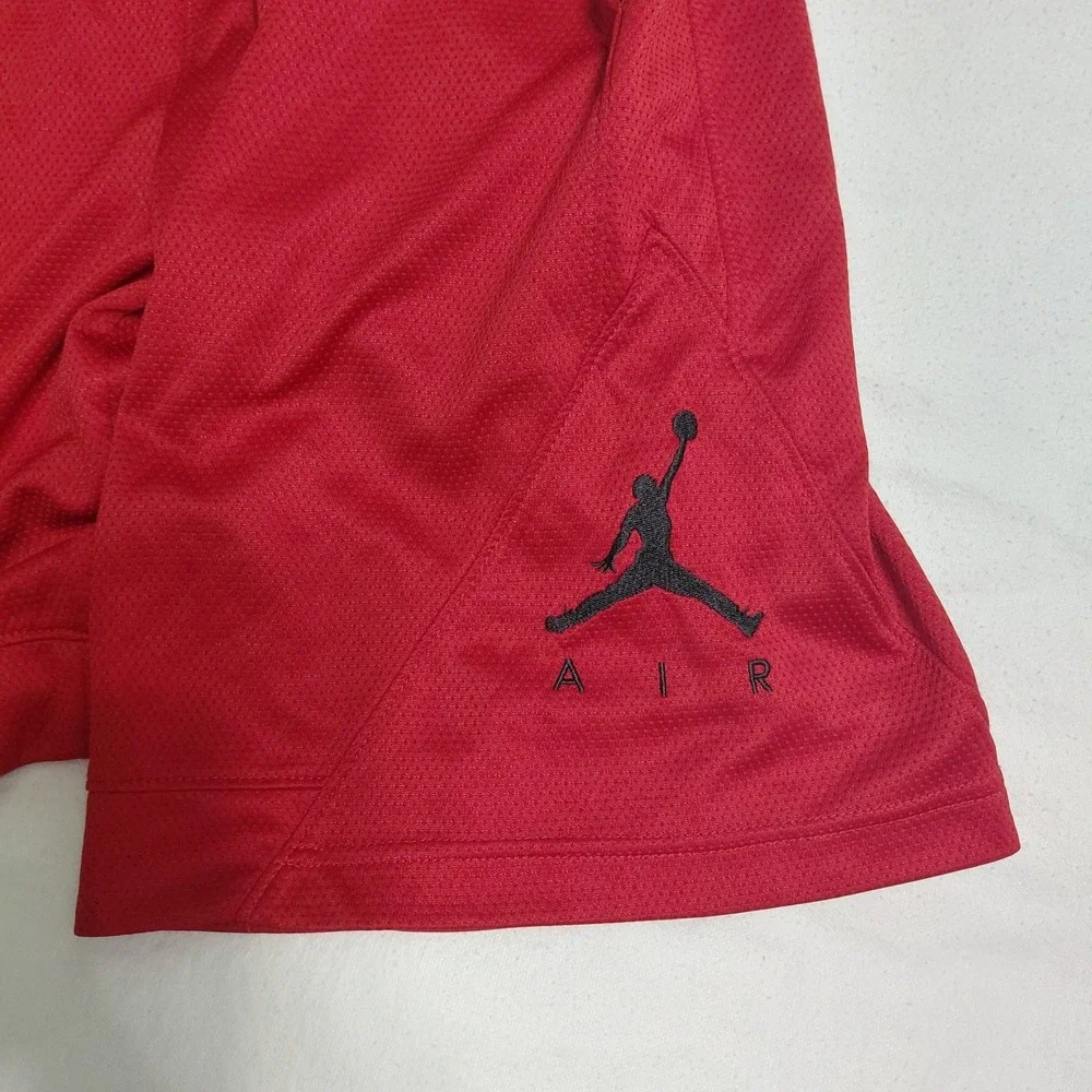 Air Jordan Dri-FIT Basketball Shorts Red Mesh Medium Youth Drawstring Jumpman